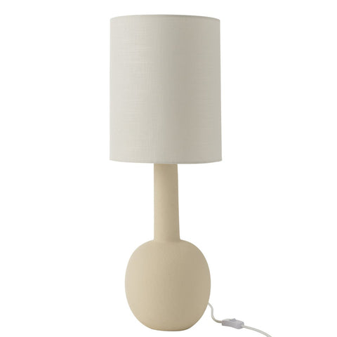 J-Line Tafel Lamp Met Kap Aardewerk Beige/Wit