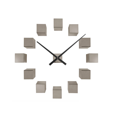 Wandklok DIY Kubiek Metallic