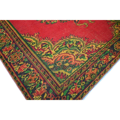 Rood vintage vloerkleed - 273x184 cm - HANDGEMAAKT