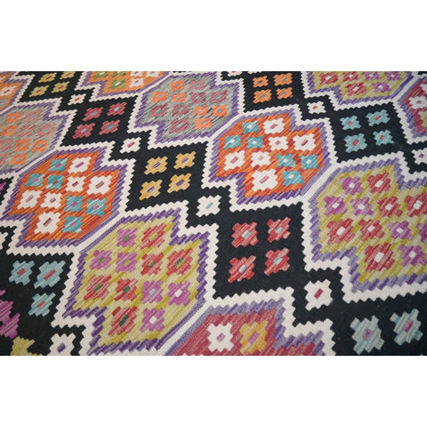 Kleurrijke kelim - 302x204 cm - HANDGEMAAKT