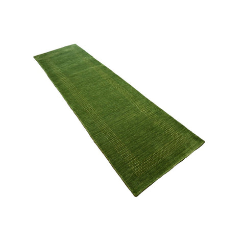 Groene Gabbeh loper - 286x80 cm - HANDGEMAAKT