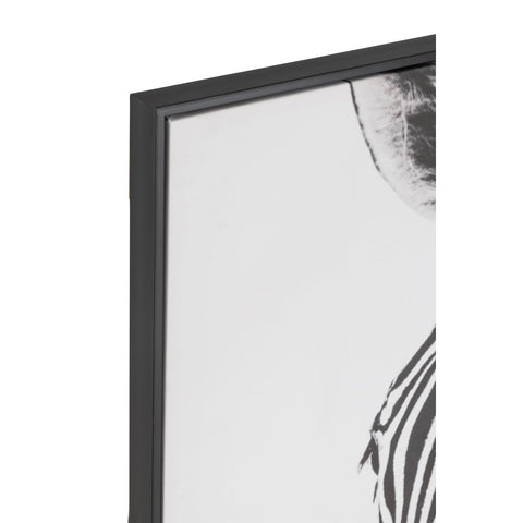J-Line Wanddecoratie Zebra Canvas Zwart/Wit