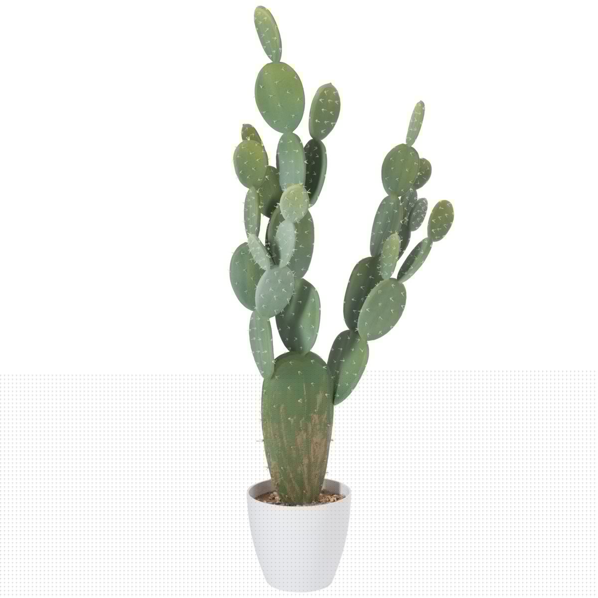 J-Line Cactus+Pot Kunststof Groen/Melamine Wit Xl