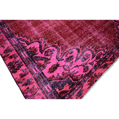 Roze vintage vloerkleed - 277x163 cm - HANDGEMAAKT
