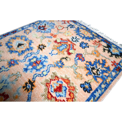 Roze Azeri vloerkleed - 94x66 cm - HANDGEMAAKT