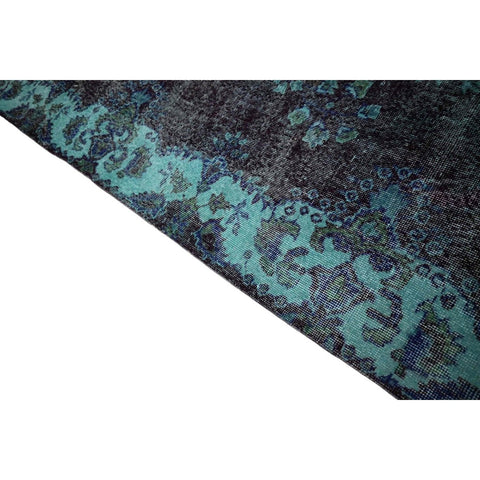 Turquoise vintage vloerkleed - 343x214 cm - HANDGEMAAKT
