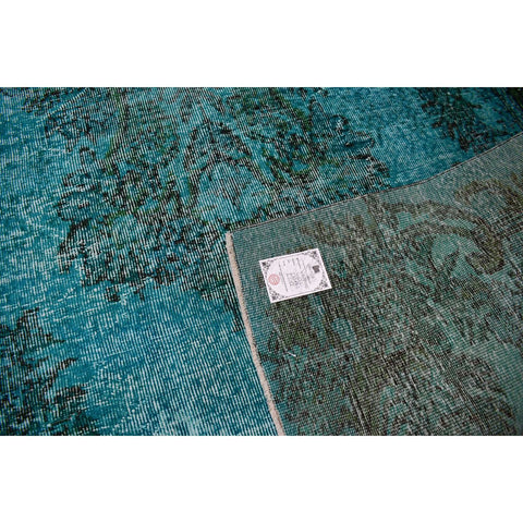 Turquoise vintage vloerkleed - 278x162 cm - HANDGEMAAKT