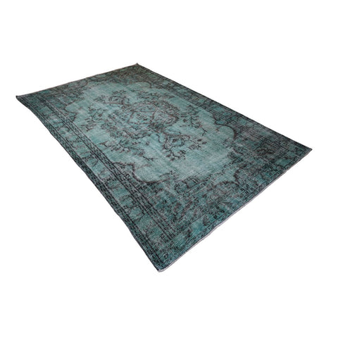Turquoise vintage vloerkleed - 270x170 cm - HANDGEMAAKT