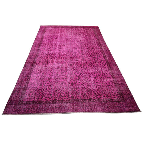 Roze vintage vloerkleed - 256x163 cm - HANDGEMAAKT