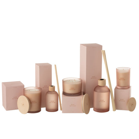 J-Line geurolie + stokjes - Essential Accords - Rose Rêveuse - roze