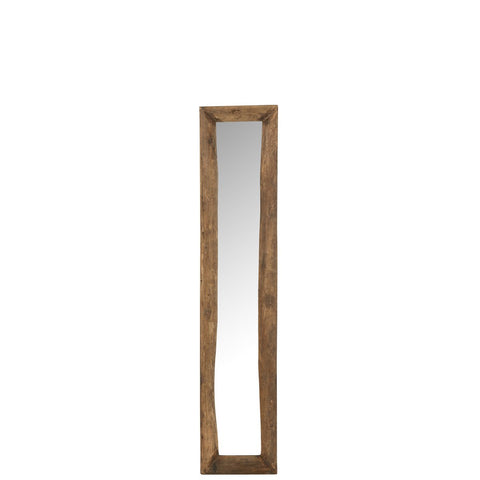 J-Line spiegel Rechthoek - hout - bruin - small