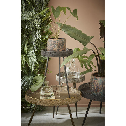 Lagune Bijzettafel - H58 x Ø40 cm - Metaal - Zwart