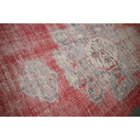 Rode vintage loper - 318x118 cm - HANDGEMAAKT
