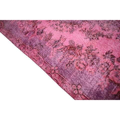 Roze vintage vloerkleed - 270x156 cm - HANDGEMAAKT