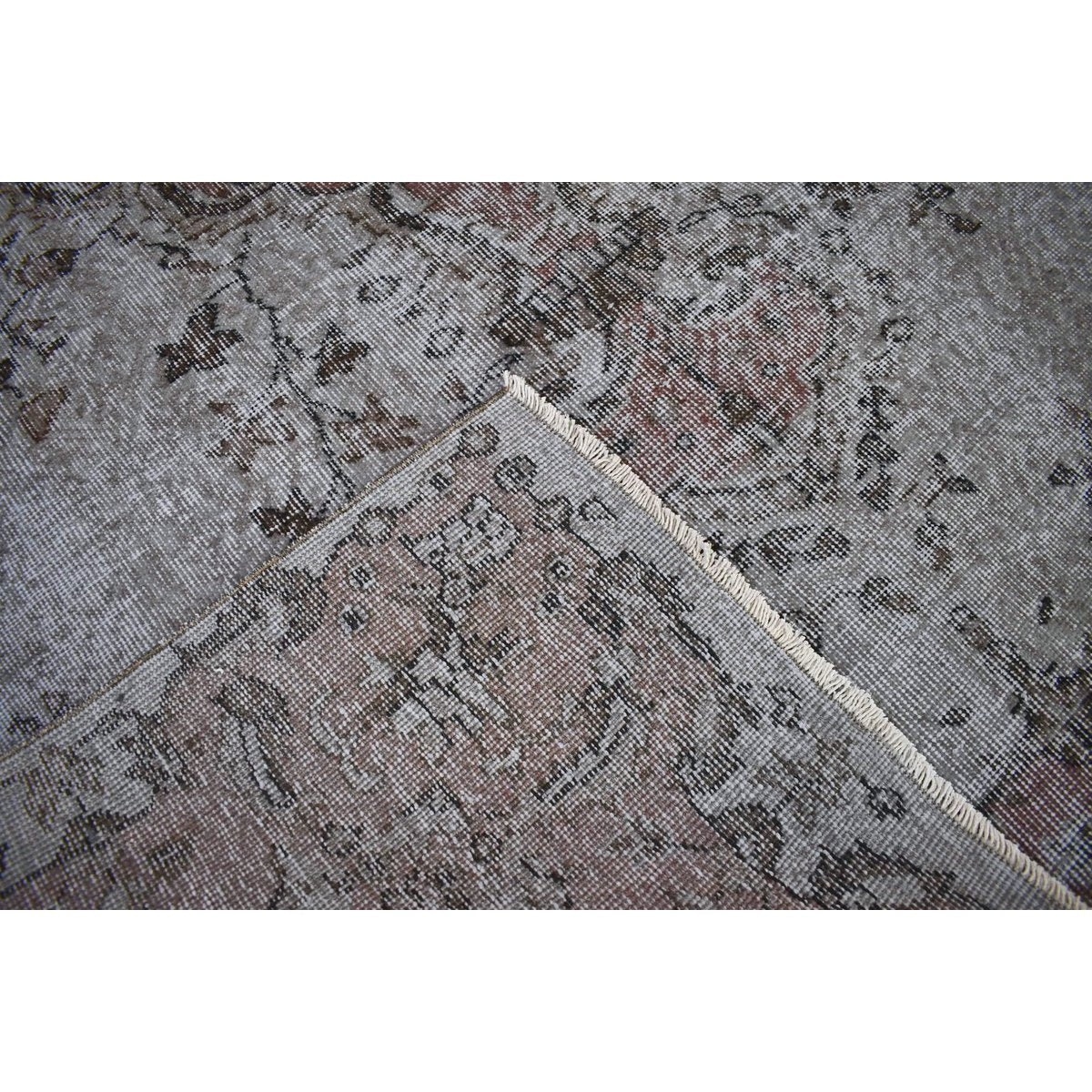 Grijs vintage vloerkleed - 284x178 cm - HANDGEMAAKT