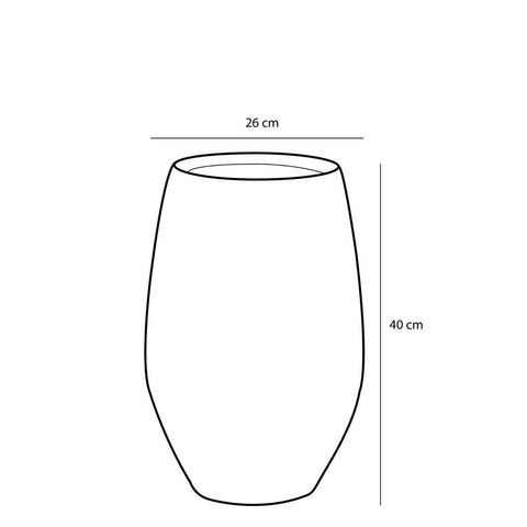 Douro vase round black matt - h40xd26cm