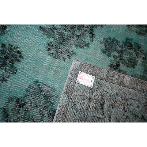 Turquoise vintage vloerkleed - 290x200 cm - HANDGEMAAKT