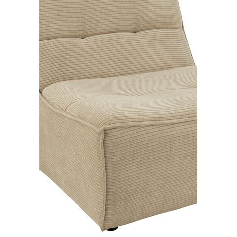J-Line Sofa Grid Populierenhout/Schuim Donker Beige