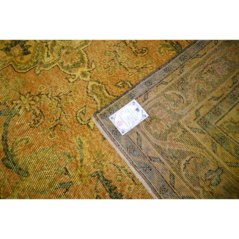 Geel vintage vloerkleed - 293x170 cm - HANDGEMAAKT