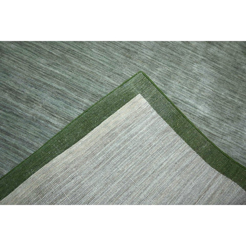 Groen modern vloerkleed - 208x140 cm - HANDMADE