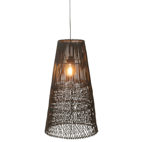 J-Line Alix hanglamp - hout - bruin