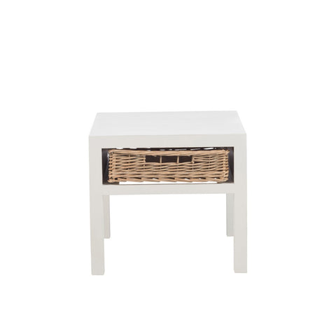 J-Line nachttafel - 1 maand - hout - naturel/ zwart - S
