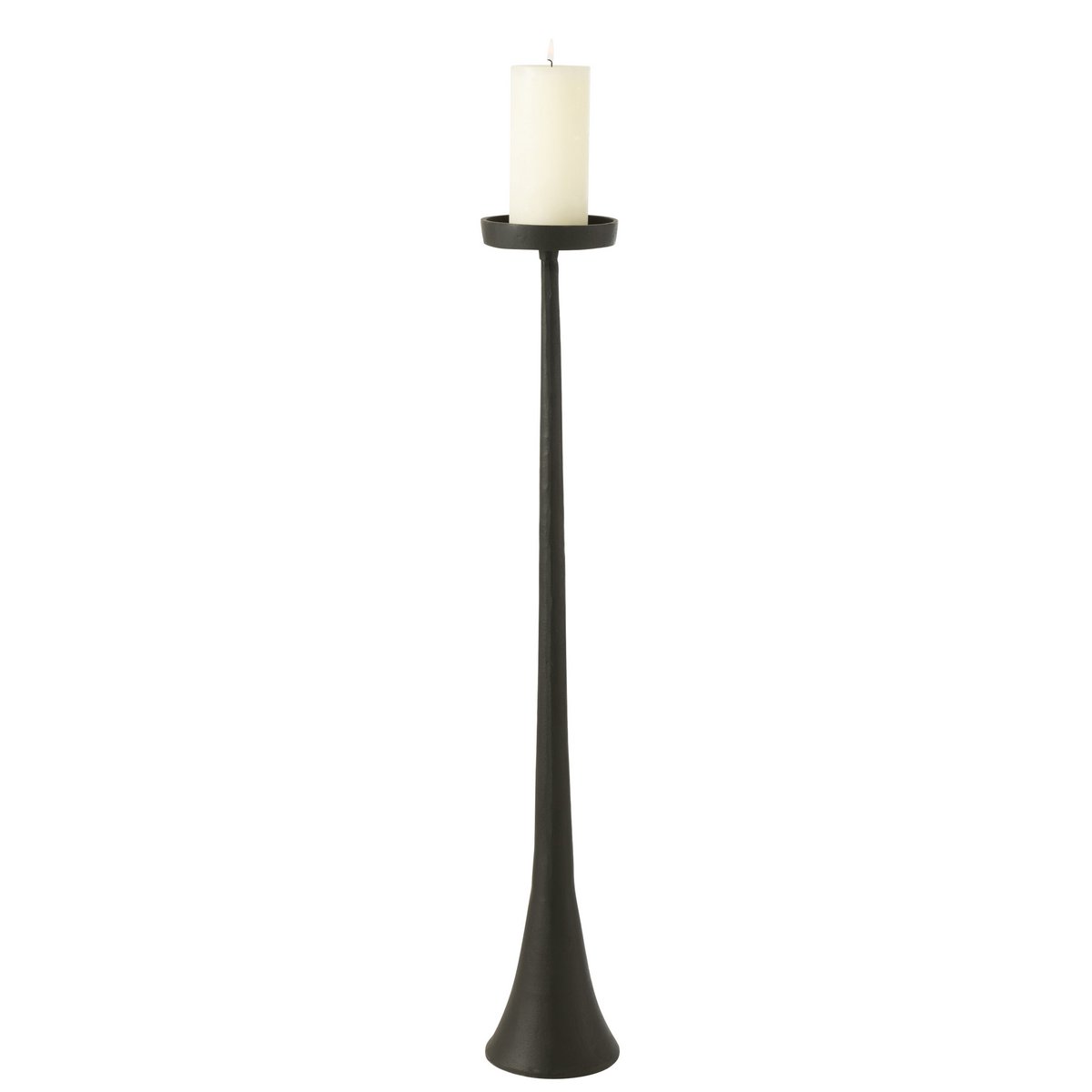 J-Line kandelaar Luky - aluminium - zwart - large