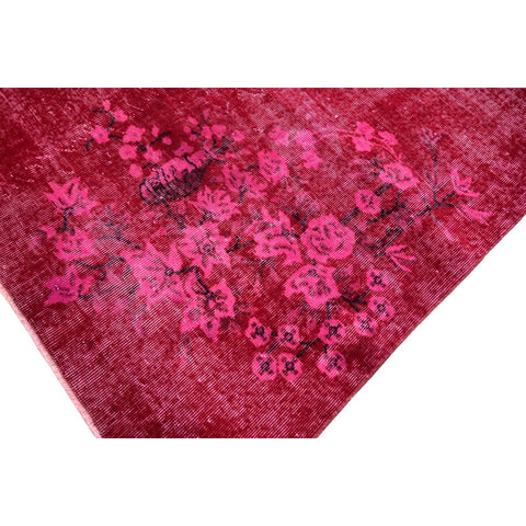 Rood vintage vloerkleed - 297x202 cm - HANDGEMAAKT