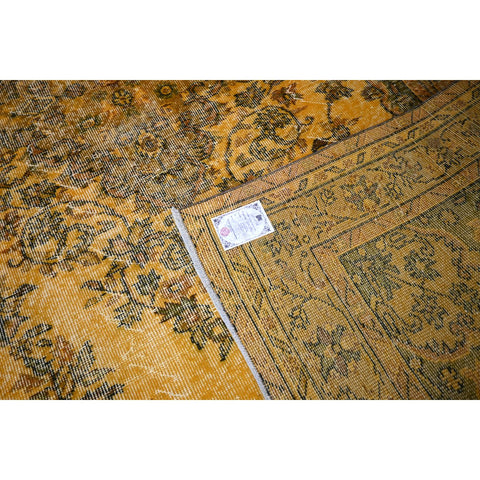Geel vintage vloerkleed - 286x177 cm - HANDGEMAAKT
