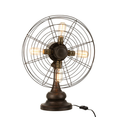 J-Line lamp Ventilator - metaal - bruin