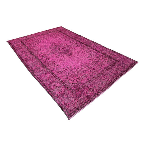 Roze vintage vloerkleed - 274x180 cm - HANDGEMAAKT