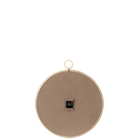 J-Line wandklok Kyr - jute - naturel/wit - medium - Ø 4.5 cm