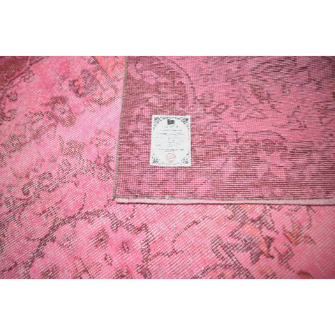 Roze vintage vloerkleed - 217x116 cm - HANDGEMAAKT