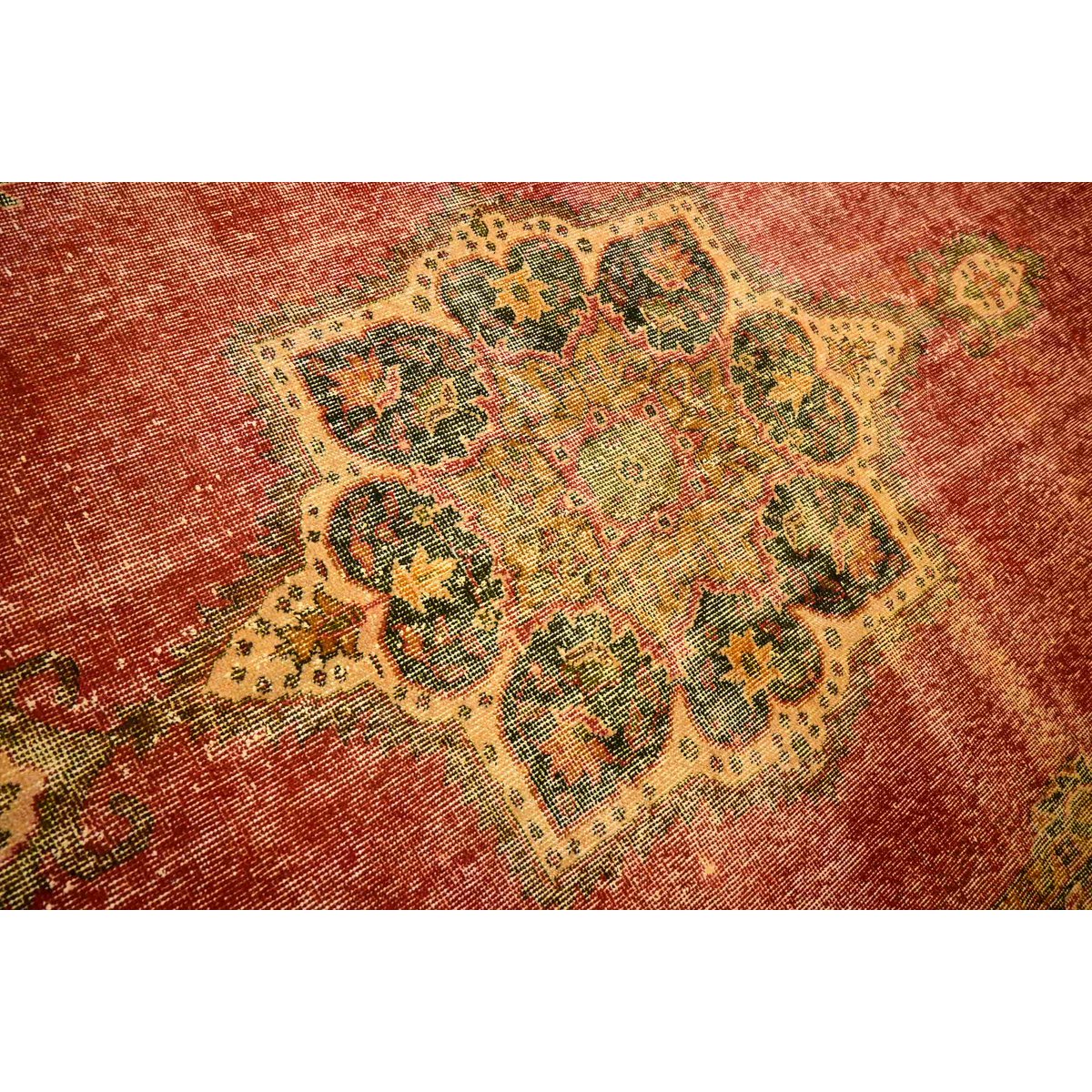 Rood vintage vloerkleed - 273x168 cm - HANDGEMAAKT