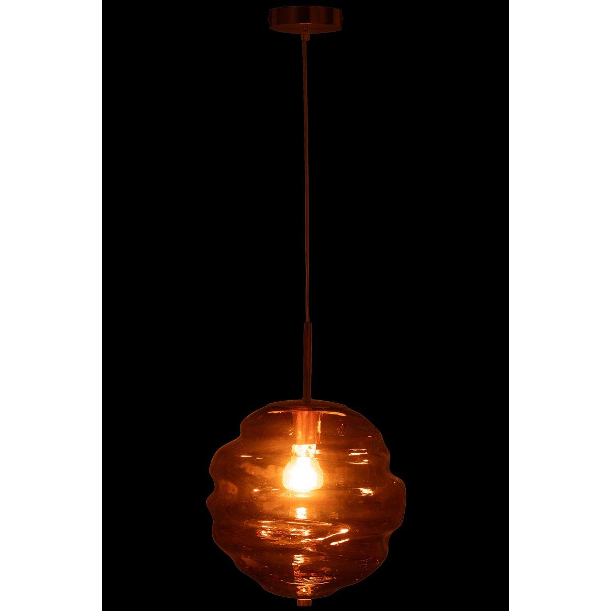 J-Line hanglamp - glas - bruin