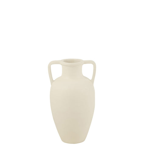 J-Line Vaas 2 Armen Terracotta Wit Small - 48.00 cm hoog