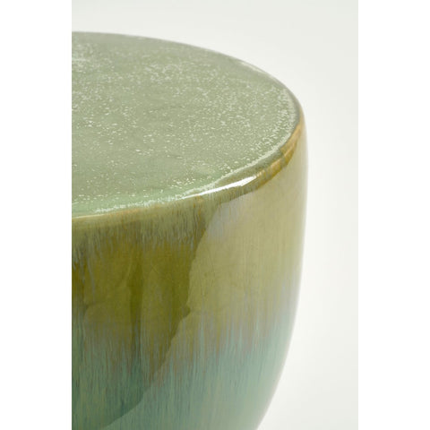 Lucien Bijzettafel - H42 x Ø29 cm - Keramiek - Groen