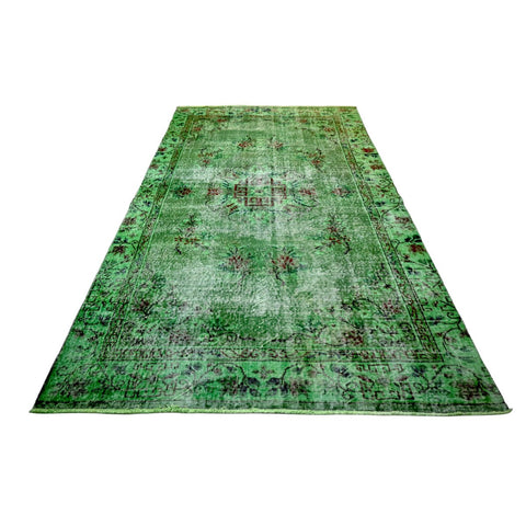 Groen vintage vloerkleed - 280x160 cm - HANDGEMAAKT