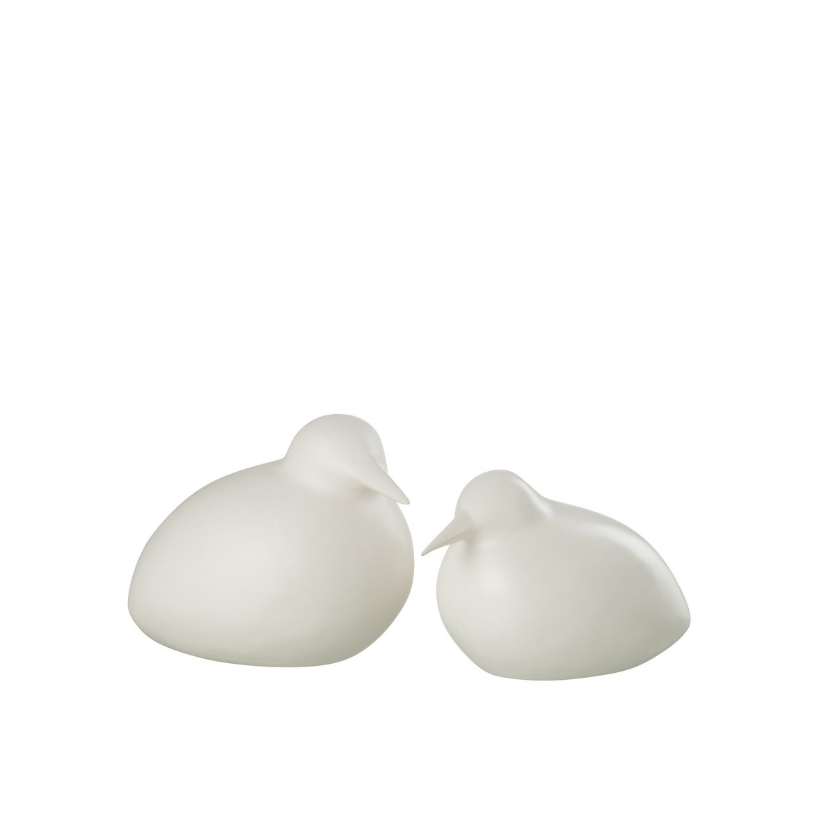 J-Line figuur Vogels - polyresin - wit