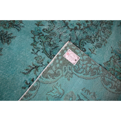 Turquoise vintage vloerkleed - 267x168 cm - HANDGEMAAKT