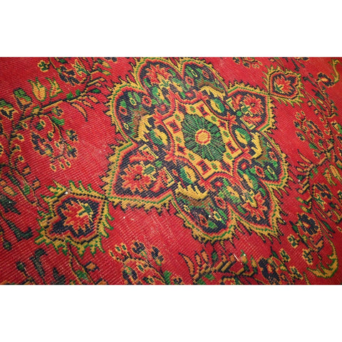 Rood vintage vloerkleed - 273x184 cm - HANDGEMAAKT