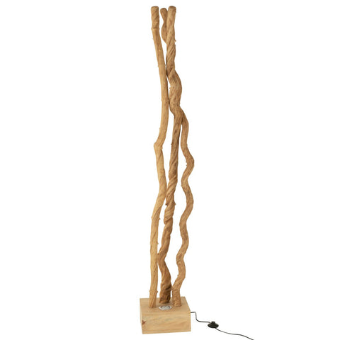 J-Line Staanlamp Takken Hout Naturel
