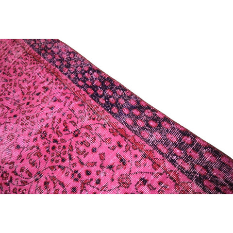 Roze vintage vloerkleed - 260x150 cm - HANDGEMAAKT
