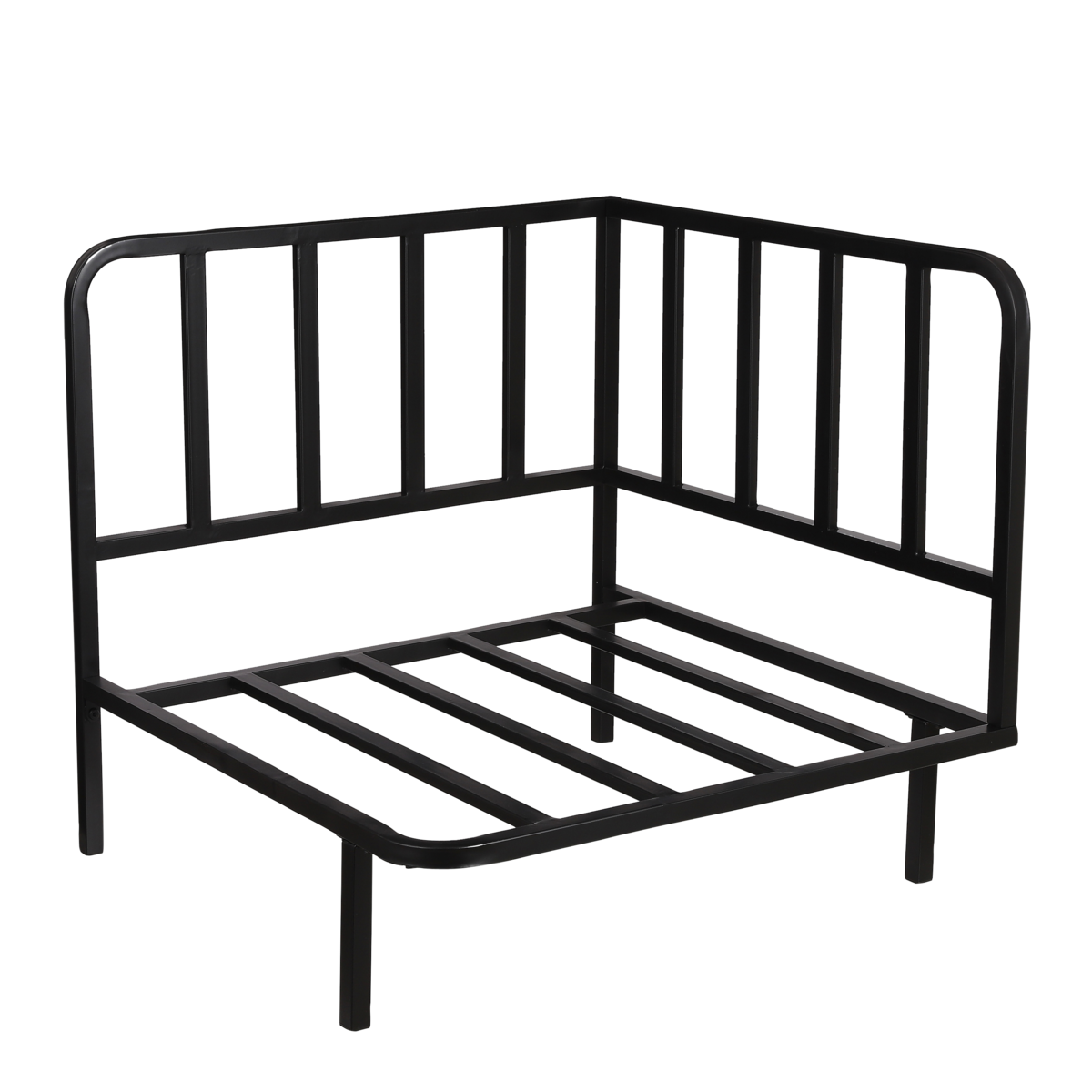 Celo Loungebank Hoekelement - L83 x B83 x H78 cm - Metaal - Zwart