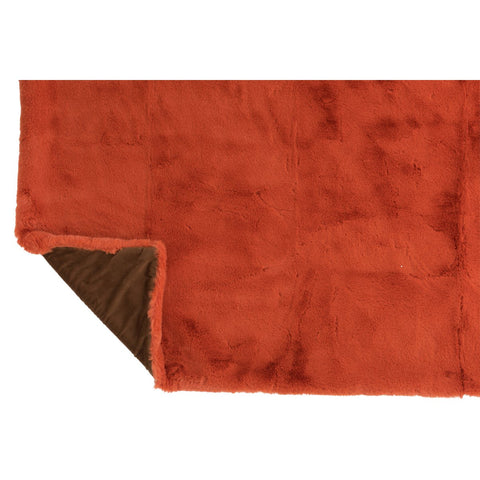 J-Line Plaid Cutie - Fleece Deken – Polyester – 180x130 cm – Oranje