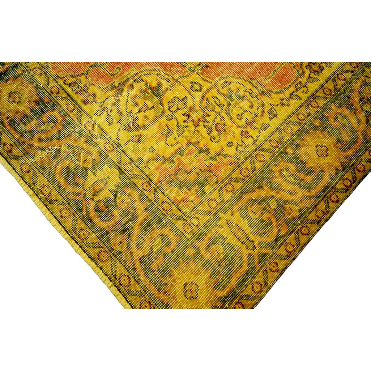 Geel vintage vloerkleed - 270x167 cm - HANDGEMAAKT