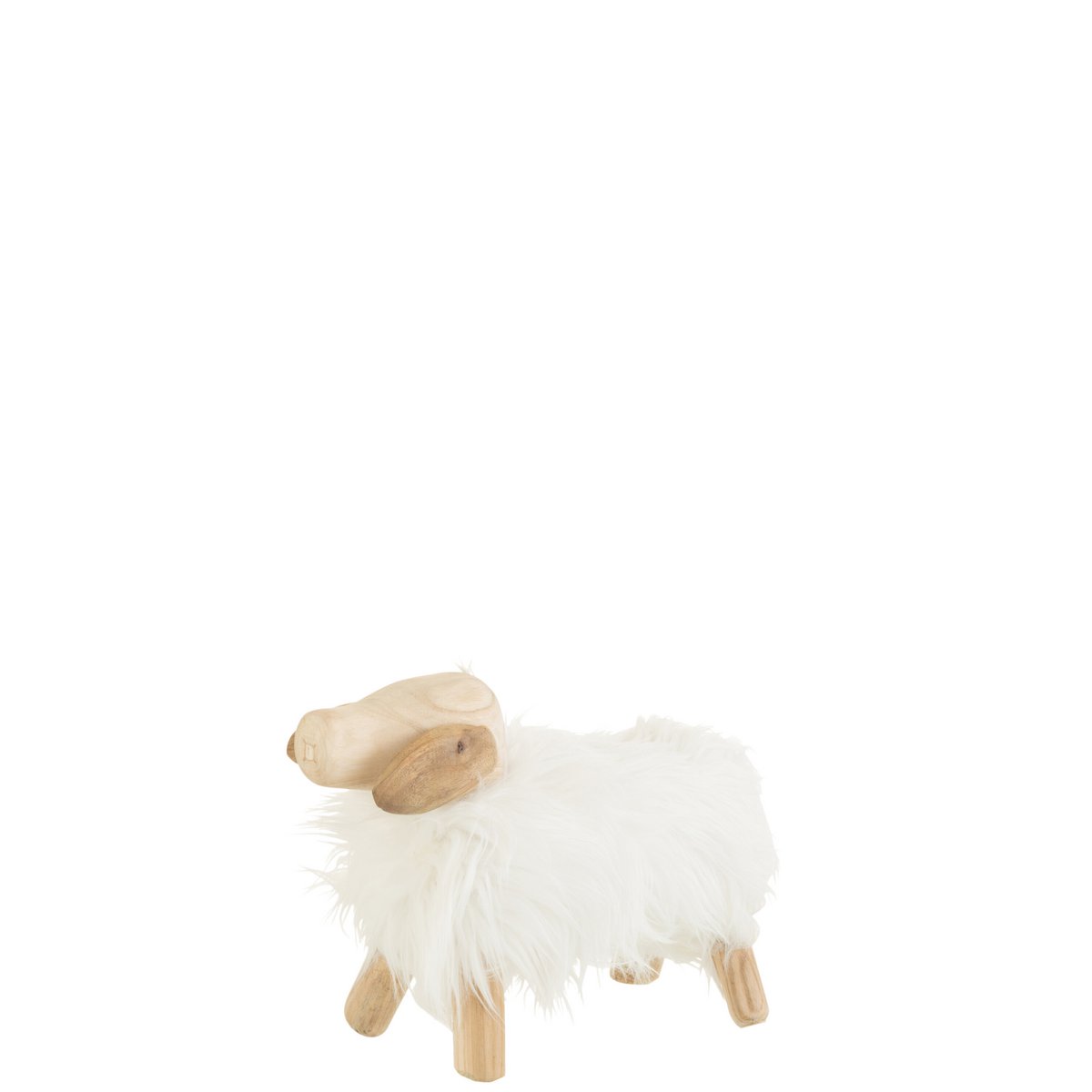 J-Line Hond Vacht - hout - naturel/wit