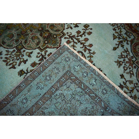 Turquoise vintage vloerkleed - 272x165 cm - HANDGEMAAKT