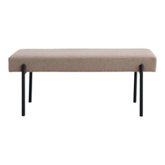 Swindon Bench - Bank, steen met zwarte poten, 100x36x42,5 cm, HN1231
