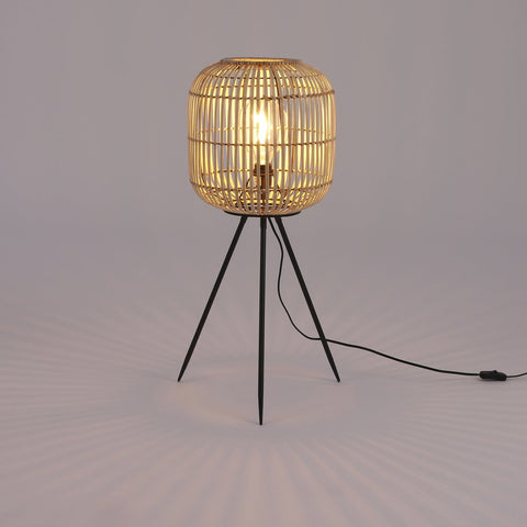 Figo Vloerlamp - H77 x Ø33 cm - Bamboe - Bruin